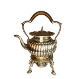 260801 - SAMOVAR PRATA ALÇA DE MADEIRA 1,5 LITROS