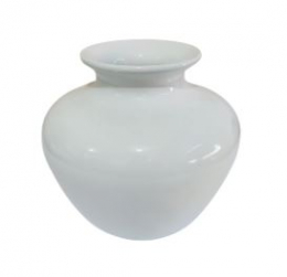 120101 - VASO BRANCO ARTENA EM CERÂMICA (NÃO UTILIZAR ÁGUA) 15X22CM