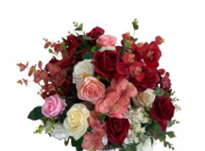 220201 - ARRANJO (BOLO) FLORAL M MARSALA 45X36CM