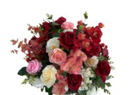 220201 - ARRANJO (BOLO) FLORAL M MARSALA 45X36CM