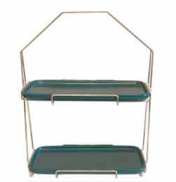 260742 - SUPORTE PRATELEIRA VERDE ESMERALDA 31X13X42CM