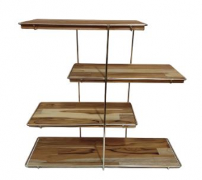 260718 - PRATELEIRA DOURADA RETANGULAR 62X22X57CM