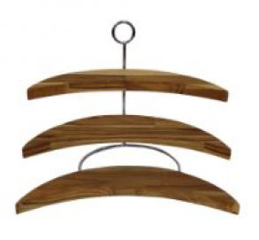 260741 - SUPORTE MEIA LUA DOURADO 33X08X26CM