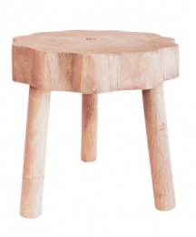 260729 - SUPORTE MADEIRA BANQUETA FLOR 25X25CM