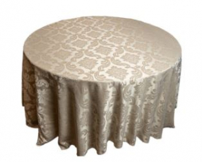 020108 - TOALHA NUDE 2,80MTS REDONDA CETIM ADAMASCADO 