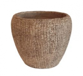 120606 - VASO MARROM EM CERAMICA M 20X21CM