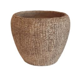 120606 - VASO MARROM EM CERAMICA M 20X21CM