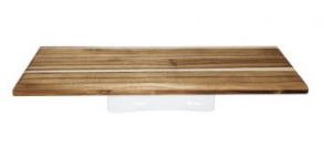 260736 - SUPORTE RETO MADEIRA E CERAMICA P 40X15X08CM