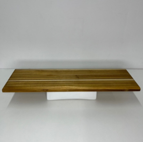 260736 - SUPORTE RETO MADEIRA E CERAMICA P 40X15X08CM