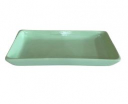 130901 - SUPORTE DE PORCELANA VERDE CANDY RETANGULAR 21X11X3CM