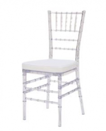 310106 - CADEIRA TIFFANY CRISTAL S/ ALMOFADA 40X40X91CM