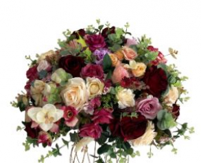 220303 - ARRANJO (BOLO) FLORAL G MARSALA 60X37CM