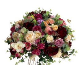 220303 - ARRANJO (BOLO) FLORAL G MARSALA 60X37CM