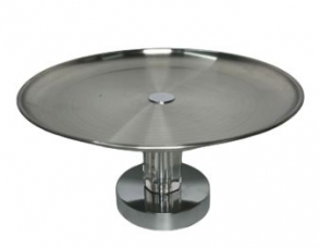 131101 - SUPORTE PRATA PÉ CRISTAL 16X30CM