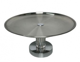 131101 - SUPORTE PRATA PÉ CRISTAL 16X30CM