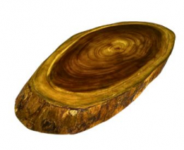 260704 - TÁBUA DE FRIOS TRONCO DE ÁRVORE OVAL 56X29X04CM