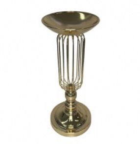 120816 - VASO DOURADO VAZADO P 39X15CM