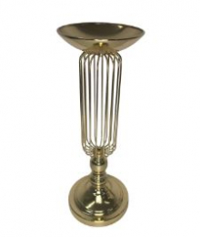 120817 - VASO DOURADO VAZADO M 43X15CM