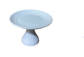 130107 - SUPORTE BRANCO EM CERAMICA FRISADA 22X15CM 