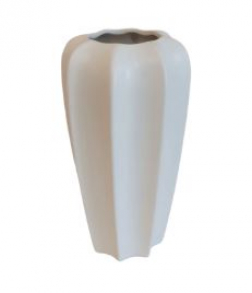 120109 - VASO BRANCO DE CERAMICA 08X28CM 