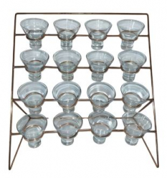 260714 - SUPORTE DOURADO FINGER FOOD 46X29X44CM