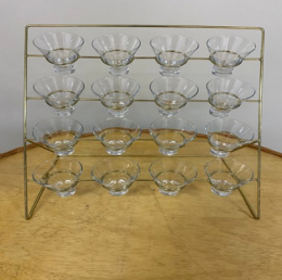 260714 - SUPORTE DOURADO FINGER FOOD 46X29X44CM