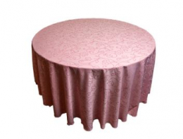 020401 - TOALHA ROSE NOVO 2,40MTS REDONDA CETIM ADAMASCADO 