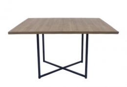 310735 - MESA INDUSTRIAL QUADRADA TAMPO MADEIRA 135X135X70CM